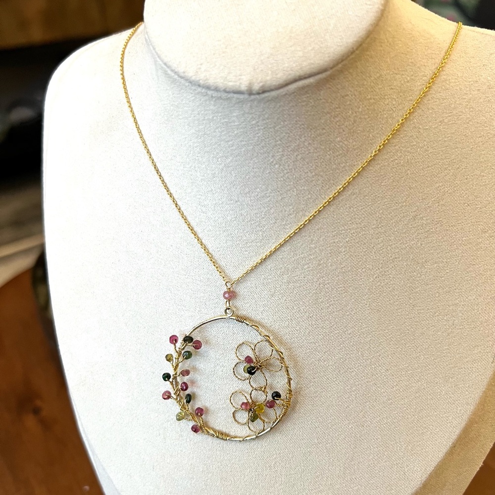 Nakamol Artisan Necklace Floral Wire Art
